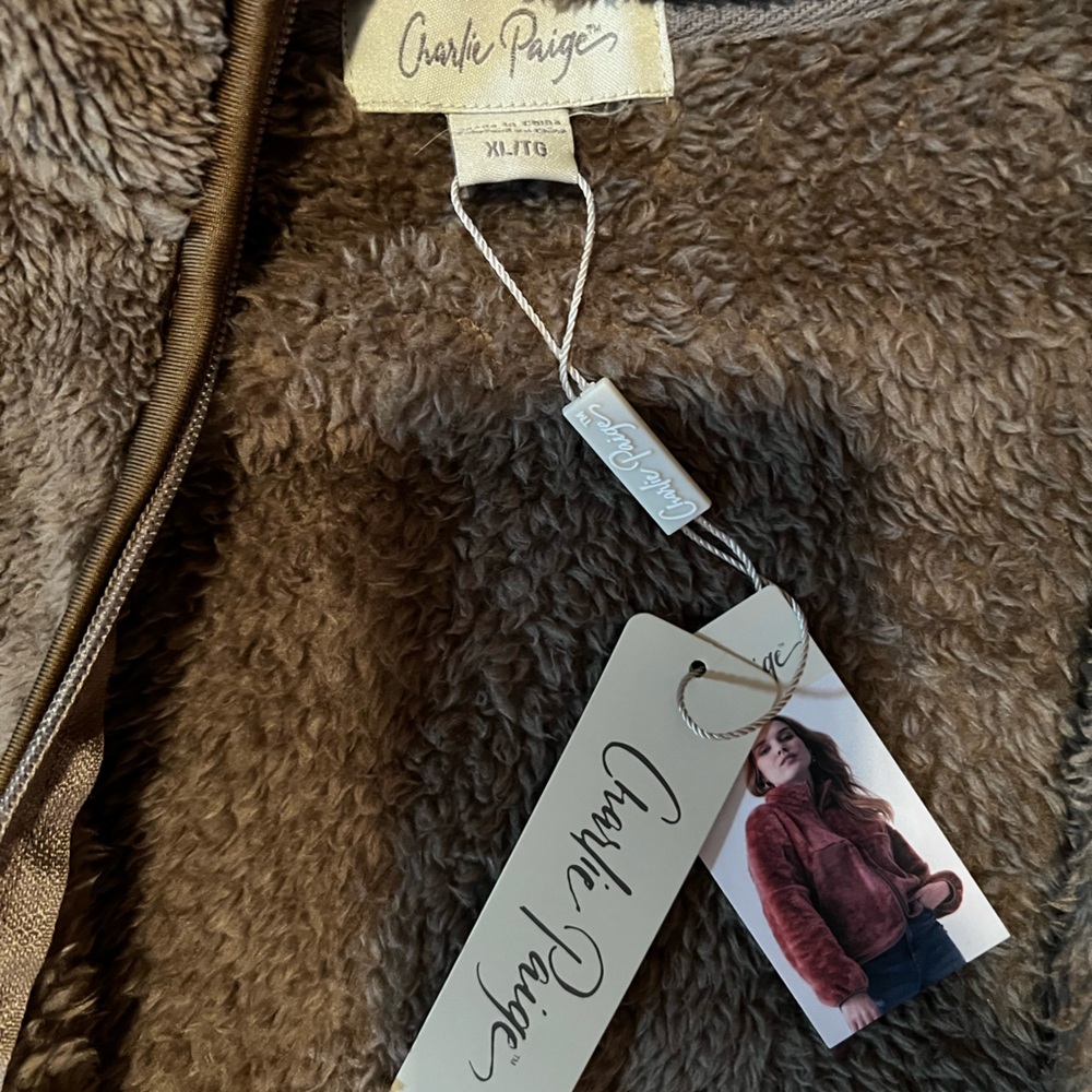 Charlie Paige Brown Fleece Jacket